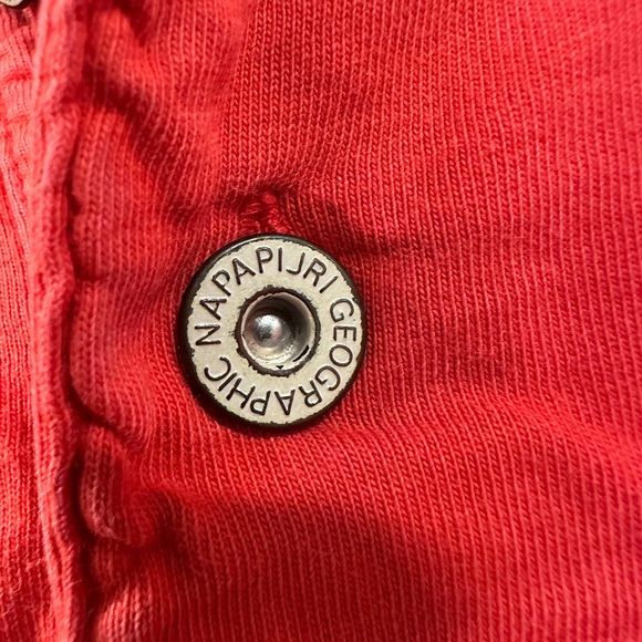 Napapijri Red Cotton Men’s Polo - Medium | Excellent Condition - Picture 3 of 5